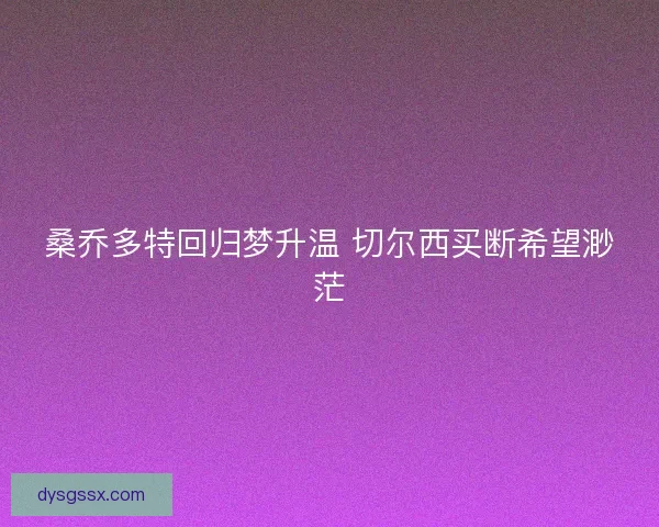 桑乔多特回归梦升温 切尔西买断希望渺茫
